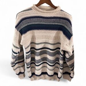 Vintage Striped Knit Sweater Size Large